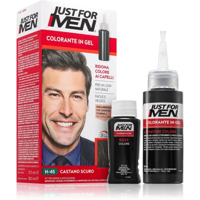 Just for Men Color Kit Tooniv juuksevärv meestele varjund H-45 Dark Brown 1 tk