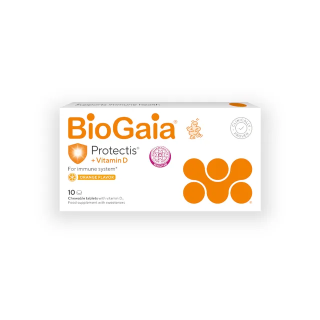 BioGaia Protectis närimistabletid piimhappebakterite ja D-vitamiiniga N10