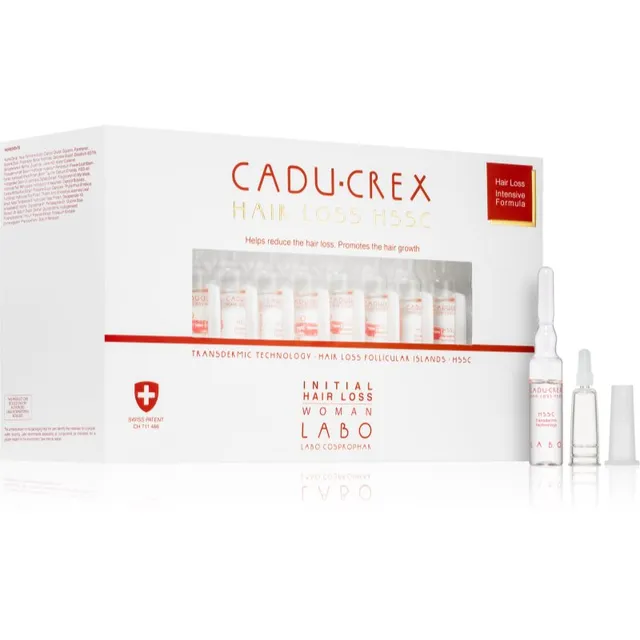 CADU-CREX Hair Loss HSSC Initial Hair Loss kuurina kasutatav juuksehooldusvahend naistele algava juuste väljalangemise vastu naistele 40x3,5 ml