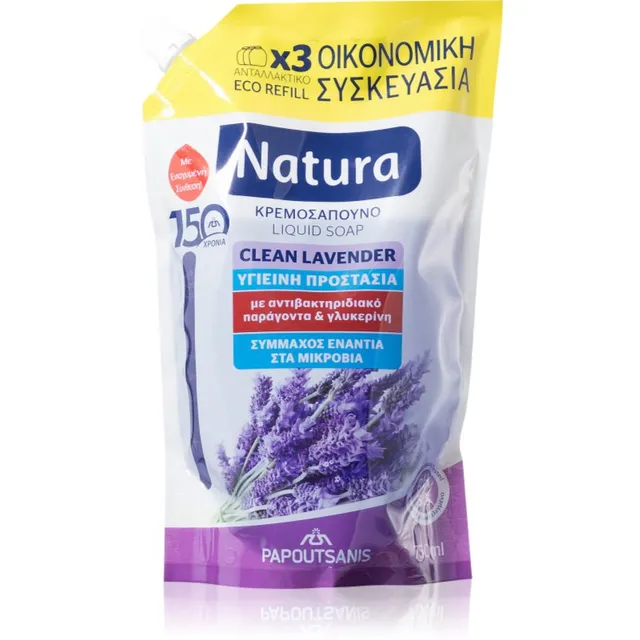 PAPOUTSANIS Natura Clean Lavender Vedelseep 750 ml