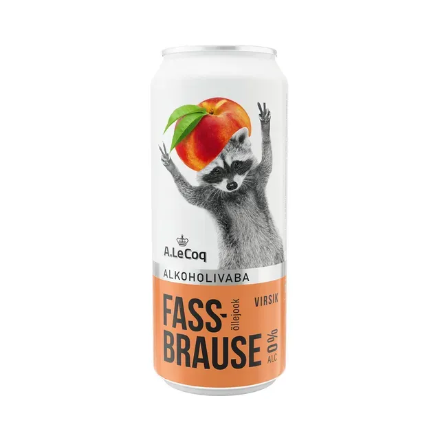 Alkoholivaba õlu Fassbrause Peach, A. LE COQ, 500 ml