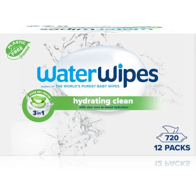 WaterWipes Hydrating Clean Värskendavad niisked salvrätikud 12x60 tk
