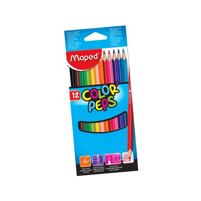 Värvipliiatsid, COLOR PEPS, 12 tk