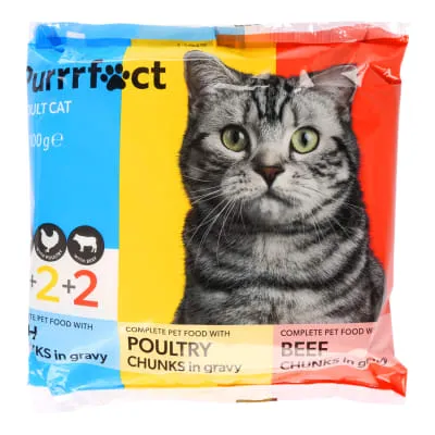 Kassisööt Purrrfect kala, linnu, looma.6x100g