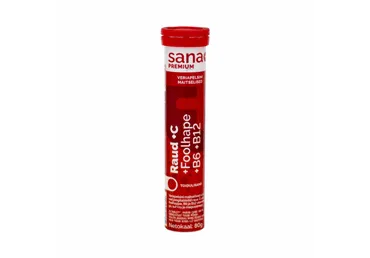 Joogitabletid SANA+ Raud + C vitam.20tk