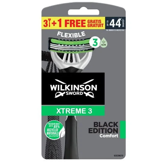 Wilkinson raseerija Xtreme3 Black Edition 3+1tk/pk