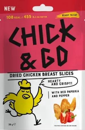 Chick&Go Kana Rinnafilee Viilud Kuivatatud Paprika ja Pipraga 30g