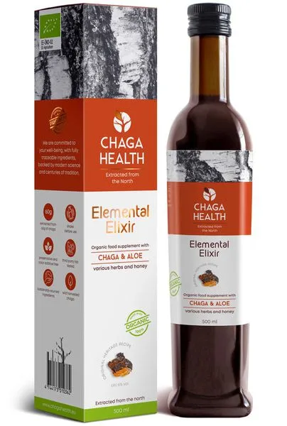 Toidulisand „Elemental Elixir“ musta pässikuga (chaga), ökoloogiline