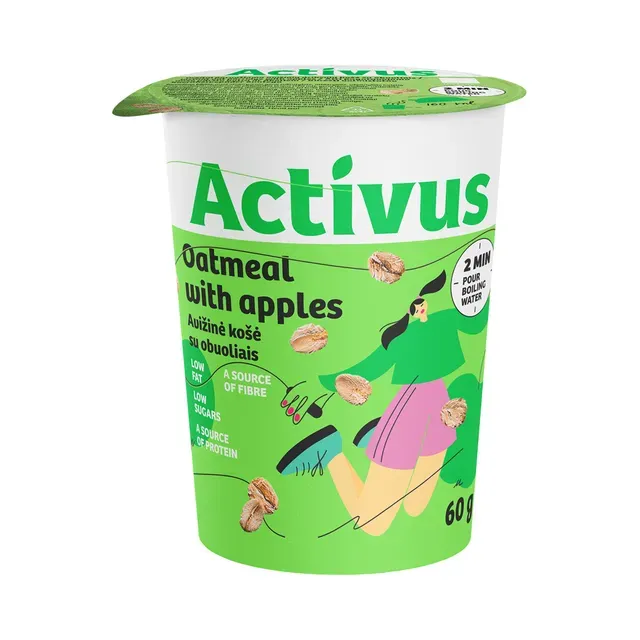 Kaerahelbepuder õuntega, tops, ACTIVUS, 60 g