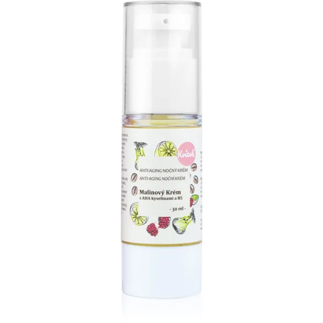Kvitok Raspberry Cream with AH Acids Öökreem küpsele nahale 40+ 30 ml