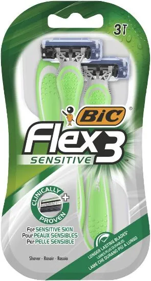 Bic raseerija Flex3 Sensitive 3tk