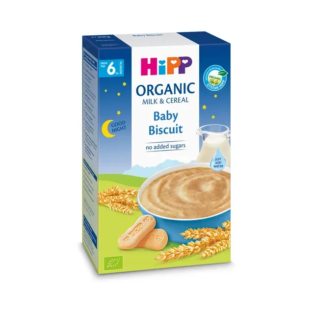 Head ööd! Piimapudrupulber beebiküpsistega ÖKO al. 6k (karbis), HIPP, 250 g