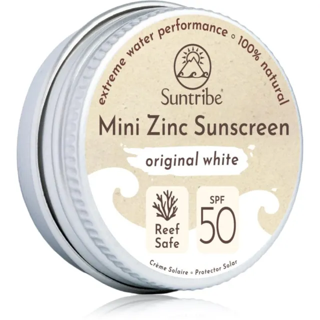 Suntribe Mini Zinc Sunscreen Mineraalne kaitsekreen näole ja kehale SPF 50 Original White 15 g
