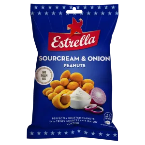 Maapähklid hapukoore-sibulamaitselised, ESTRELLA, 140 g