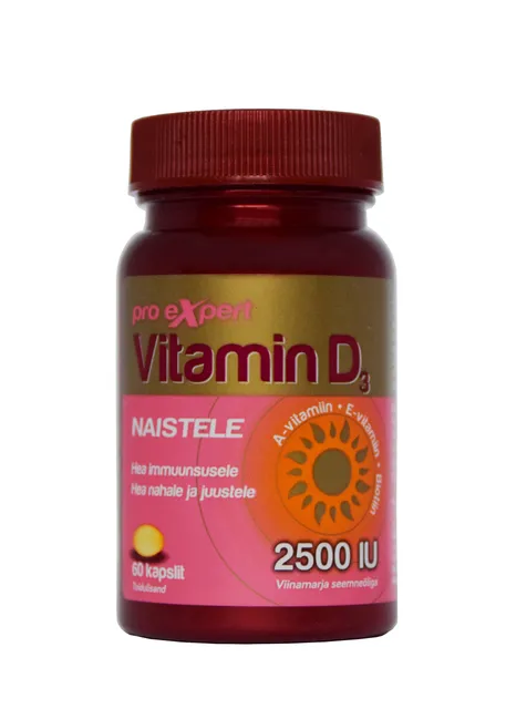 Pro Expert Vitamiin D3 kapslid naistele 2500IU N60