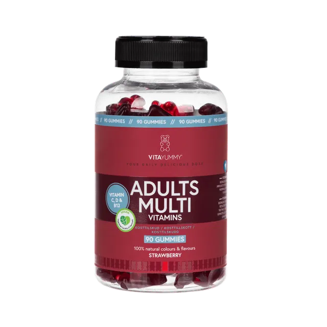 Vitayummy Adults Multivitamins Strawberry toidulisand, 90tk