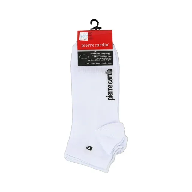 Meeste poolkõrged sokid PC 400 valged, 40/46, PIERRE CARDIN, 3 paari