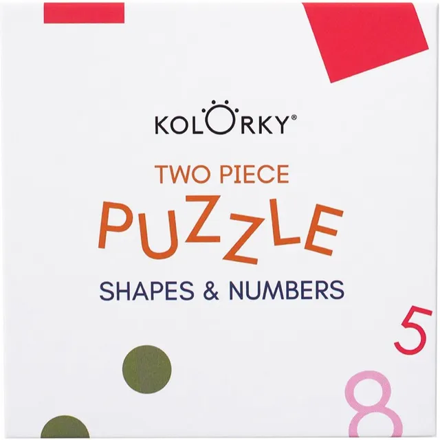 Kolorky Puzzle Two Piece Shapes & Numbers pusle 10 tk