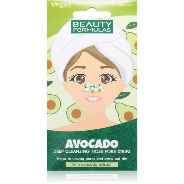 Beauty Formulas Avocado Poore ahendav ja mustpäid eemaldav hooldus 6 tk