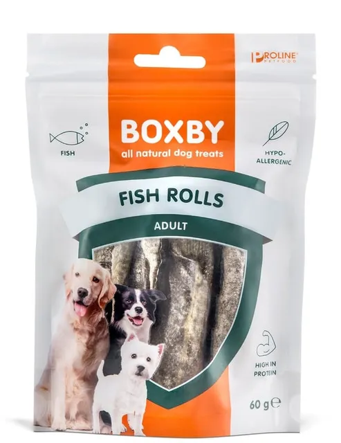 Boxby koera maius, kalarullid, 60 g