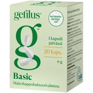 Gefilus piimhappebakteritega kapslid 20tk 6g