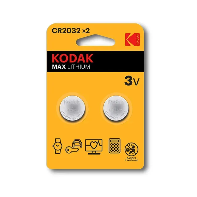 Patareid Max liitium CR2032, KODAK, 2 tk