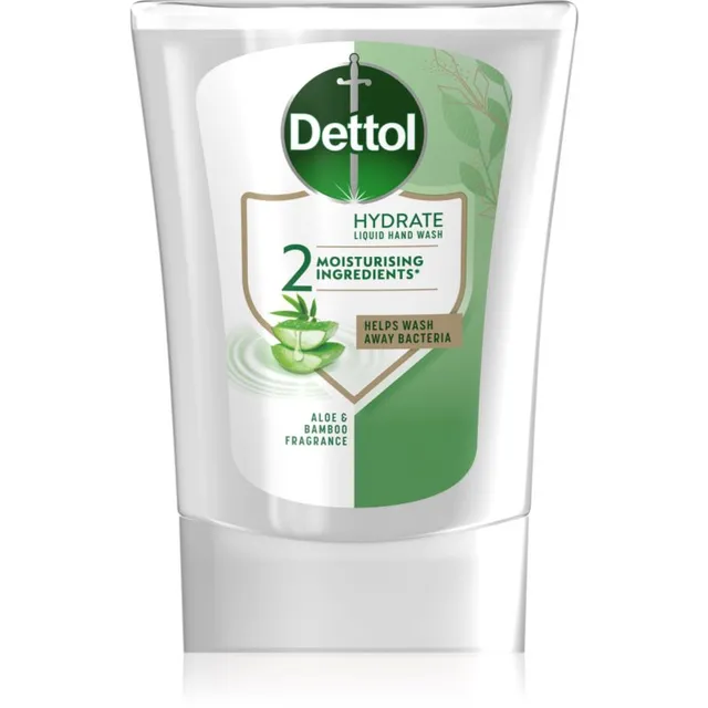 Dettol Hydrate Liquid Hand Wash täitepakend kontaktivabasse seebijaoturisse Aloe Vera 250 ml