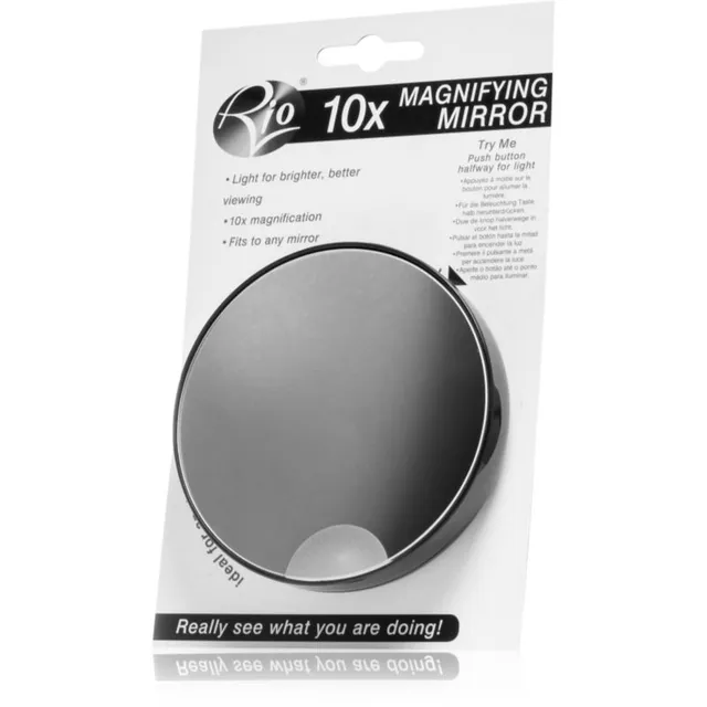 RIO 10x Magnifying Mirror Suurendav kosmeetiline peegel iminappadega 1 tk