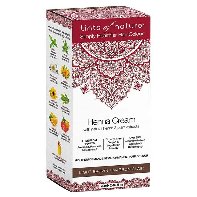 TINTS OF NATURE Henna Cream Light Brown 70ml