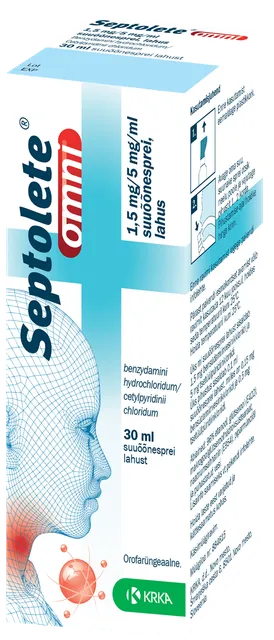 SEPTOLETE OMNI SUUÕÕNESPREI LAHUS 1.5MG+5MG 1ML 30ML N1