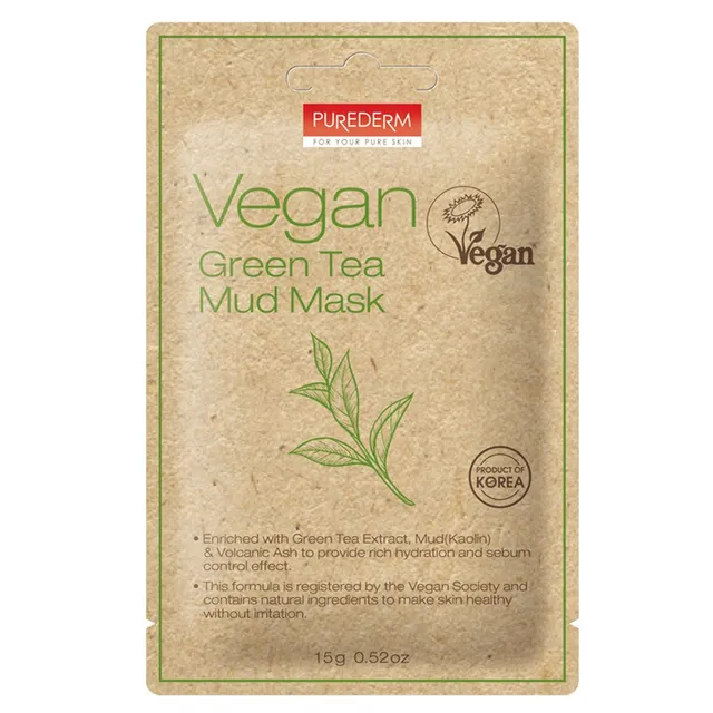 PUREDERM Vegan Green Tea Mud Mask 15g