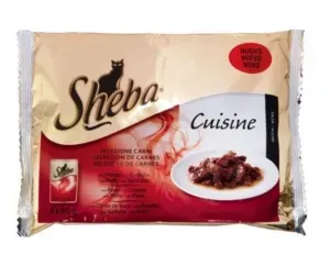 Sheba 4-pakk Kiisueine Lihavalik Kastmes 4x85g