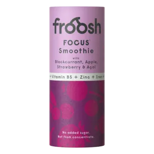Smuuti "Focus" mustsõstra, maasika ja acai, FROOSH, 235 ml