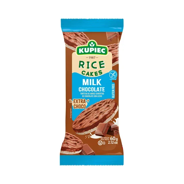 Riisivahvlid piimašokolaadiga, KUPIEC, 60 g