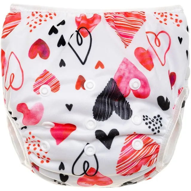 T-TOMI Diaper Swimwear Hearts pestav ujumismähe 5-12 kg 1 tk