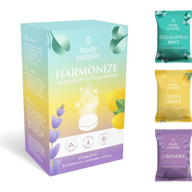Body Restore Harmonize Shower Steamers dušitabletid segu 3 tk
