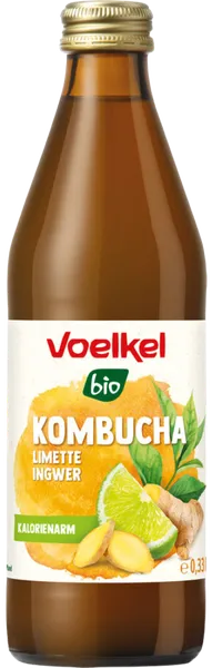 Kombucha jook, rohelise sidruni ja ingveri maitseline, ökoloogiline
