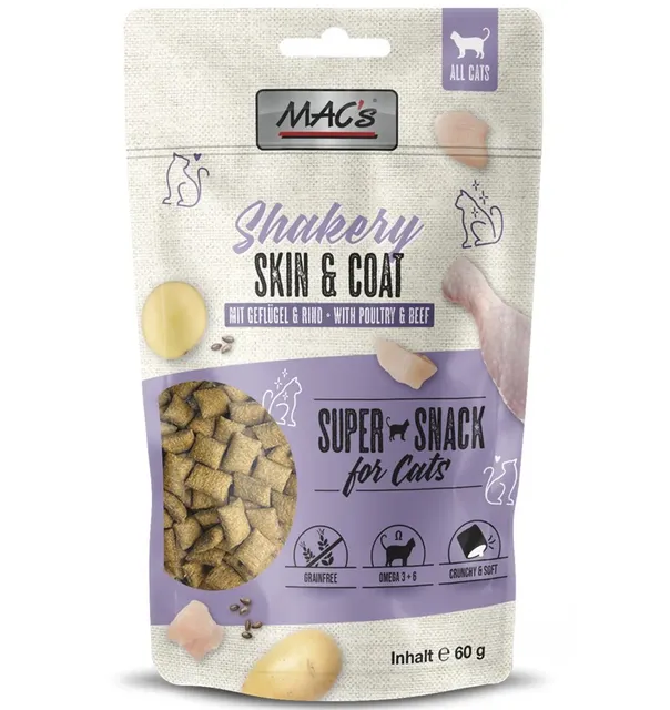 MAC's Shakery Skin & Coat padjakesed kassile, kreemja lihatäidisega, naha ja karvastiku tervis