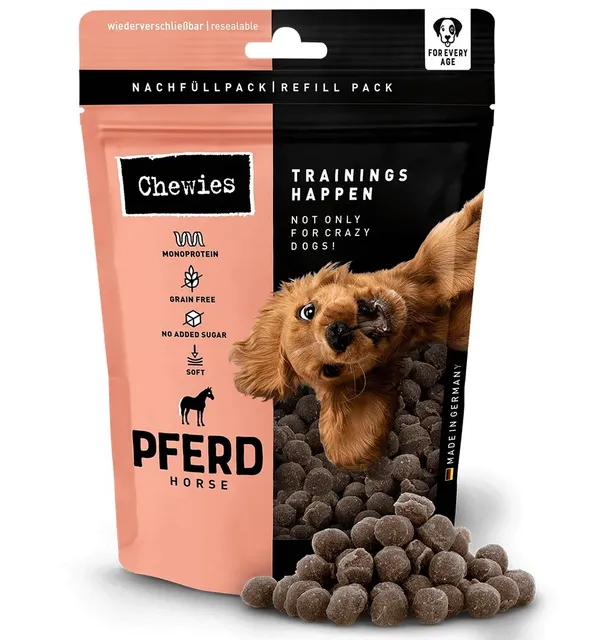 Chewies treeningmaius koerale hobuselihaga Trainings-Happen, teraviljavaba, monovalguline, kotikeses (Pets Nature)
