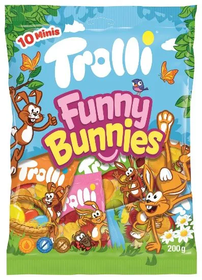 Trolli kummikommid Funny Bunnies 200g