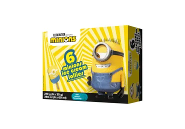 Jäätis MINIONS multipakk 6x32g