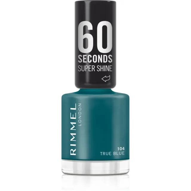 Rimmel 60 Seconds Super Shine Küünelakk varjund 104 True Blue 8 ml