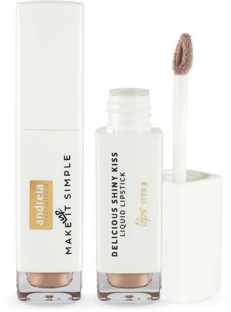 Andreia Makeup Delicious Shiny Kiss Liquid Lipstick (6mL) G01 Rosey Brown