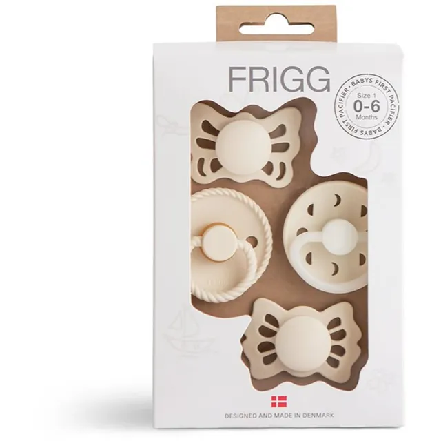 FRIGG Baby's First Pacifier​ Moonlight Sailing lutt Cream