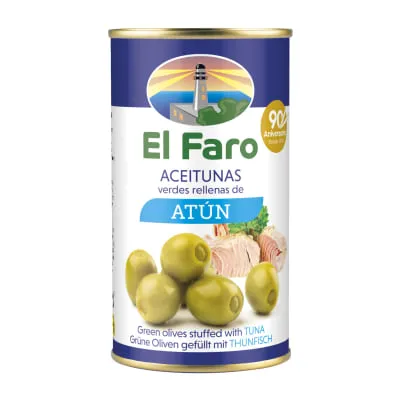 Täidetud oliivid tuuni. El Faro 370ml/150g