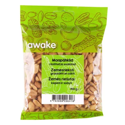 Maapähkel röst. ja soolatud  Awake 150g
