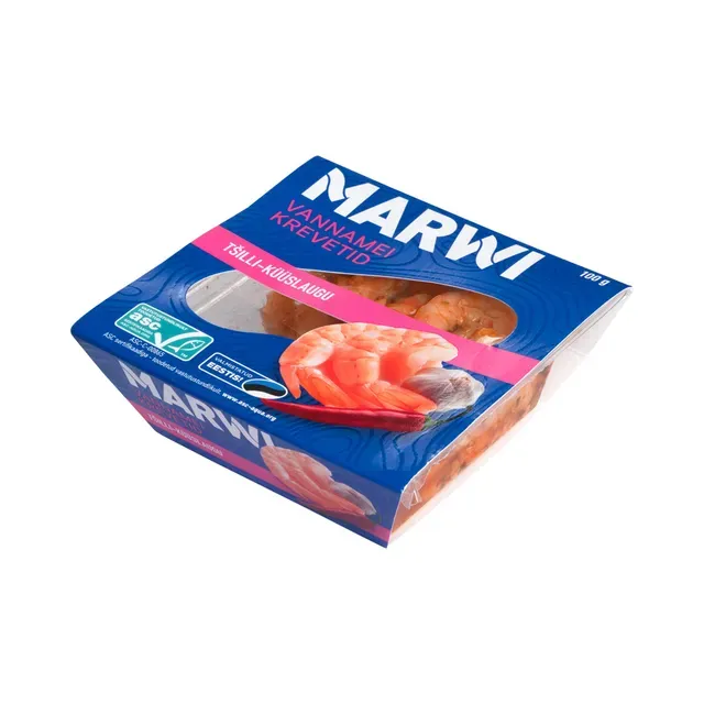 Vannamei krevetid tšill-küüslaugu, MARWI, 100g