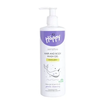 Šamp.&duši geel Happy Sensitive lastele 400ml