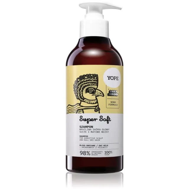 Yope Daily Heroes Soft Shampoo Oat Milk Õrn šampoon tundlikule peanahale 300 ml
