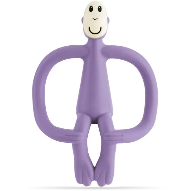 Matchstick Monkey Teething Toy and Gel Applicator närimismänguasi kaks-ühes pintsliga Purple 1 tk